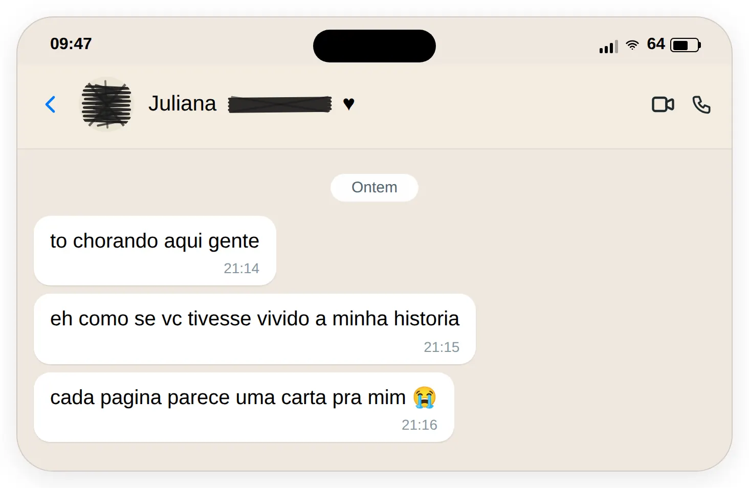 Depoimento Juliana