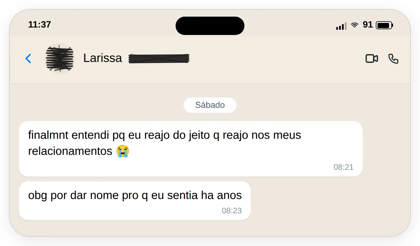 Depoimento Larissa