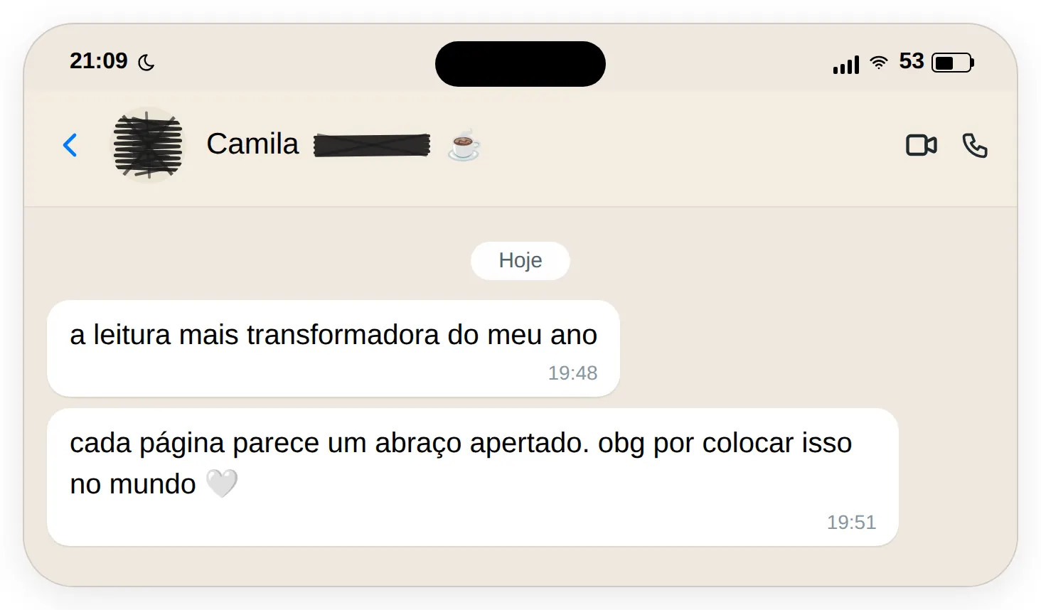 Depoimento Camila