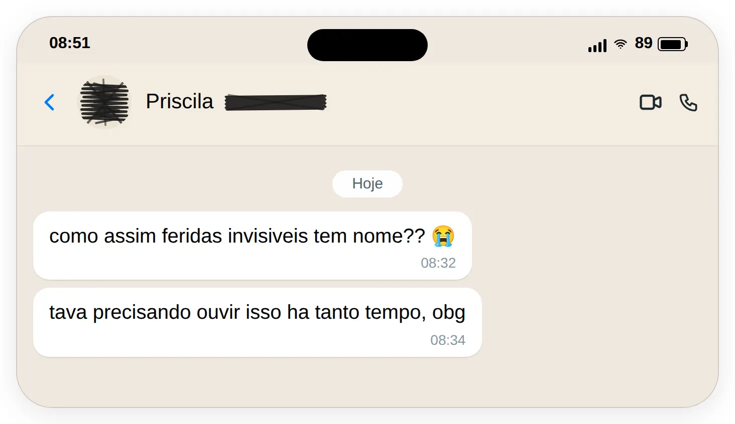 Depoimento Priscila