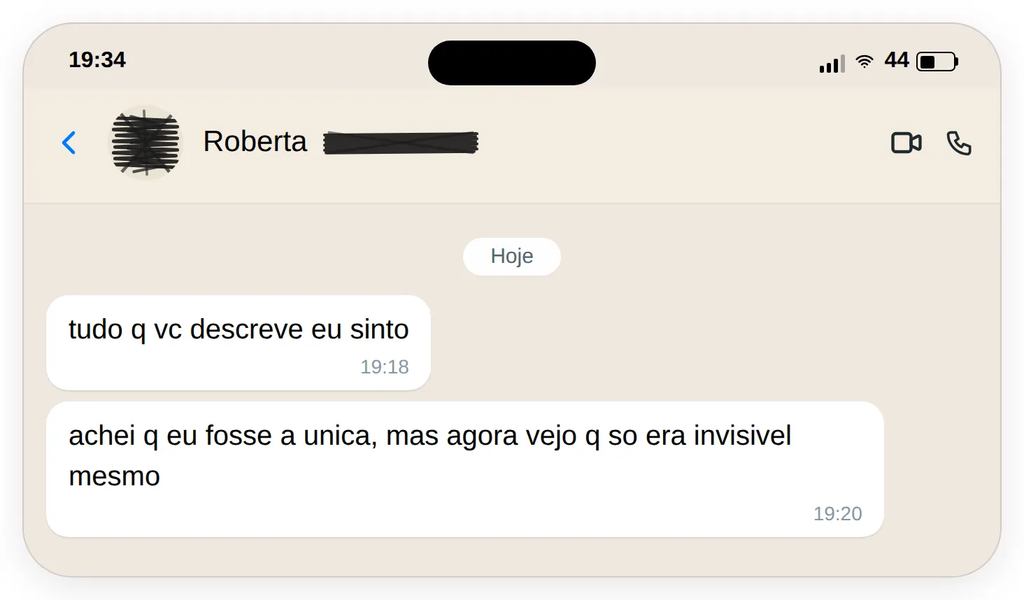 Depoimento Roberta
