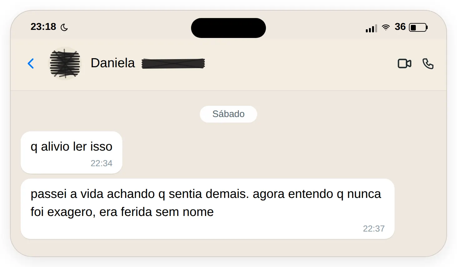 Depoimento Daniela