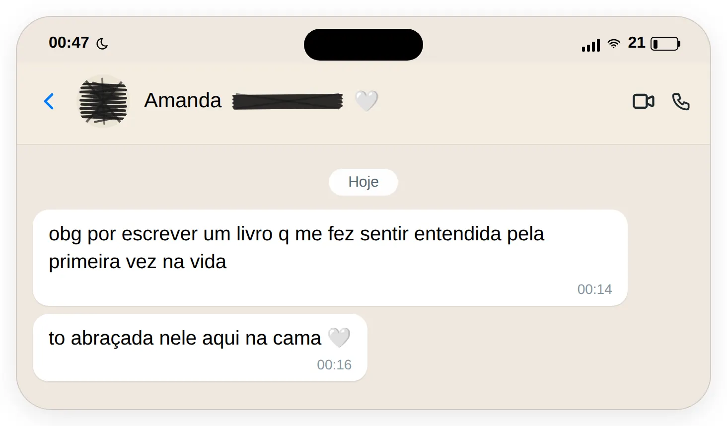 Depoimento Amanda